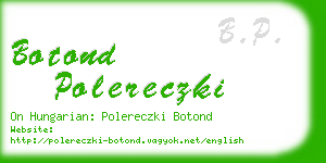 botond polereczki business card